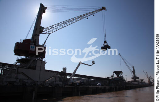 Port of Bordeaux,Bassens terminal - © Philip Plisson / Plisson La Trinité / AA28999 - Photo Galleries - Crane