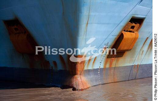 Port autonome de Bordeaux,terminal de Bassens - © Philip Plisson / Plisson La Trinité / AA29012 - Nos reportages photos - Elément d'un bateau