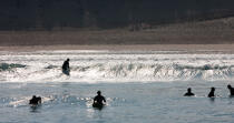 Surf en Gironde © Philip Plisson / Plisson La Trinité / AA29627 - Nos reportages photos - Sport et loisir