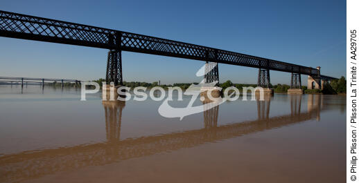 Sur La Dordogne - © Philip Plisson / Plisson La Trinité / AA29705 - Nos reportages photos - Pont