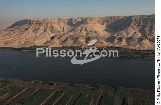 Cultures sur les rives du Nil - © Philip Plisson / Plisson La Trinité / AA30073 - Nos reportages photos - L'Egypte vue du ciel