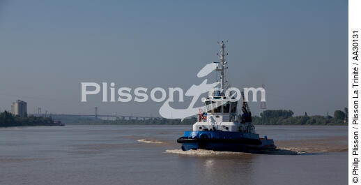 On the Garonne river - © Philip Plisson / Plisson La Trinité / AA30131 - Photo Galleries - Towing