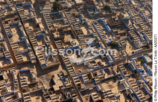 Village sur les rives du Nil - © Philip Plisson / Plisson La Trinité / AA30371 - Nos reportages photos - L'Egypte vue du ciel