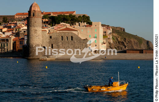 Collioure - © Philip Plisson / Plisson La Trinité / AA30521 - Nos reportages photos - Bateau de pêche