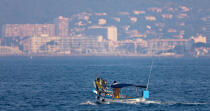 Petite pêche devant Sainte Maxime © Philip Plisson / Plisson La Trinité / AA31837 - Nos reportages photos - Pêche