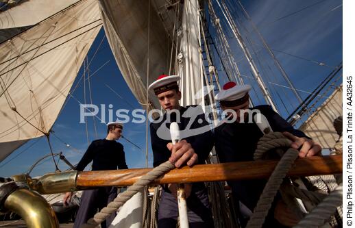 L'Ecole des Mousse à bord du Belem - © Philip Plisson / Plisson La Trinité / AA32645 - Nos reportages photos - Les Grands voiliers
