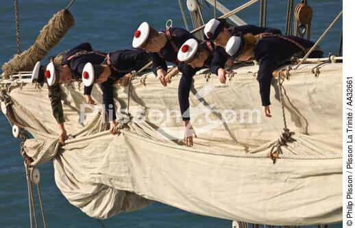 L'Ecole des Mousse à bord du Belem - © Philip Plisson / Plisson La Trinité / AA32661 - Nos reportages photos - Les Grands voiliers