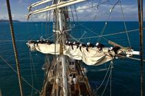 L'Ecole des Mousse à bord du Belem © Philip Plisson / Plisson La Trinité / AA32666 - Nos reportages photos - Les Grands voiliers