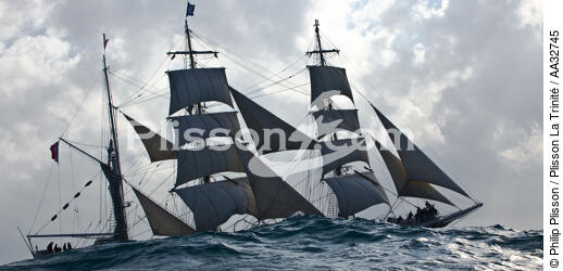The Belem between Groix and Belle-Ile [AT] - © Philip Plisson / Plisson La Trinité / AA32745 - Photo Galleries - The Navy