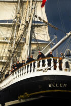Le Belem entre Groix et Belle-Ile © Philip Plisson / Plisson La Trinité / AA32770 - Nos reportages photos - Trois-mâts barque