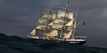 The Belem between Groix and Belle-Ile [AT] © Philip Plisson / Plisson La Trinité / AA32779 - Photo Galleries - Three-masted ship