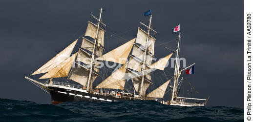 The Belem between Groix and Belle-Ile [AT] - © Philip Plisson / Plisson La Trinité / AA32780 - Photo Galleries - Three-masted ship