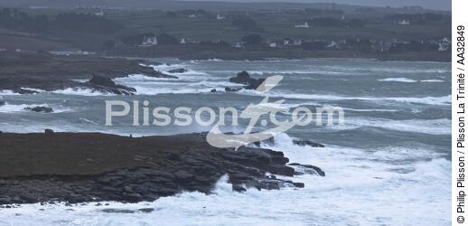 The storm Joachim on the Brittany coast. [AT] - © Philip Plisson / Plisson La Trinité / AA32849 - Photo Galleries - Storms