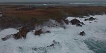 La tempête Joachim sur les côtes bretonnes. © Philip Plisson / Plisson La Trinité / AA32887 - Nos reportages photos - Mer