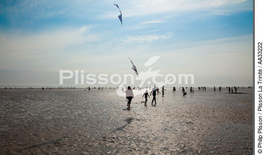 Berck - © Philip Plisson / Plisson La Trinité / AA33222 - Photo Galleries - Low tide