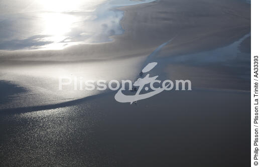Baie du Mont-Saint-Michel - © Philip Plisson / Plisson La Trinité / AA33393 - Nos reportages photos - Marée