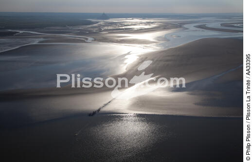 Mont-Saint-Michel bay - © Philip Plisson / Plisson La Trinité / AA33395 - Photo Galleries - Low tide