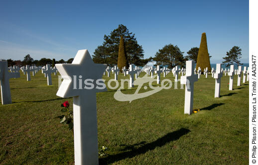 American cemetery, Omaha beach - © Philip Plisson / Plisson La Trinité / AA33477 - Photo Galleries - Religious monument