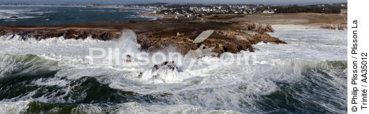 La côte sauvage de Quiberon - © Philip Plisson / Plisson La Trinité / AA35012 - Nos reportages photos - Environnement