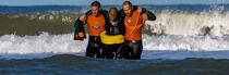 Les nageurs-sauveteurs sur une plage en Gironde © Philip Plisson / Plisson La Trinité / AA35057 - Nos reportages photos - Les nageurs-sauveteurs des côtes françaises