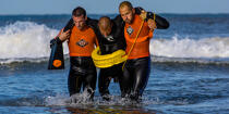 Les nageurs-sauveteurs sur une plage en Gironde © Philip Plisson / Plisson La Trinité / AA35058 - Nos reportages photos - Personnage