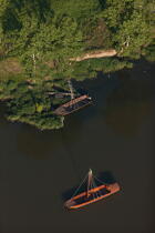 Le Loiret vue du ciel © Philip Plisson / Plisson La Trinité / AA35152 - Nos reportages photos - Vertical