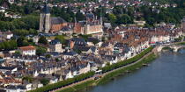 Gien et son château © Philip Plisson / Plisson La Trinité / AA35325 - Nos reportages photos - Le Loiret vue du ciel