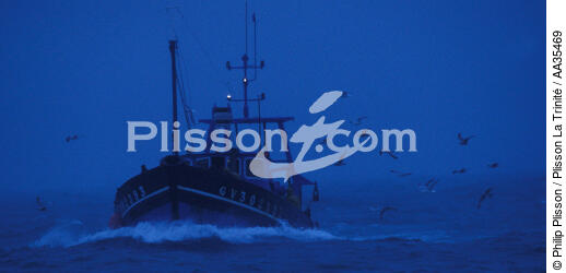 Retour de pêche au Guilvinec - © Philip Plisson / Plisson La Trinité / AA35469 - Nos reportages photos - Aube