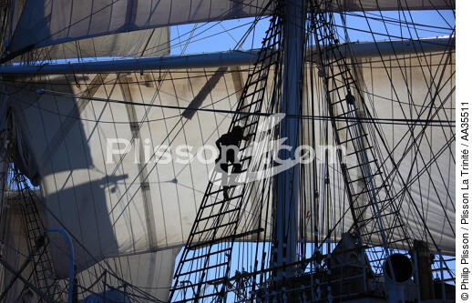 The masts - © Philip Plisson / Plisson La Trinité / AA35511 - Photo Galleries - Elements of boat
