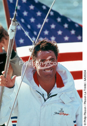 Dennis Conner quadruple vainqueur de la Coupe de l'America - © Philip Plisson / Plisson La Trinité / AA35534 - Nos reportages photos - Course