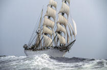 The Three Mast Barque Statsraad Lehmkuhl © Philip Plisson / Plisson La Trinité / AA35557 - Photo Galleries - Three-masted ship