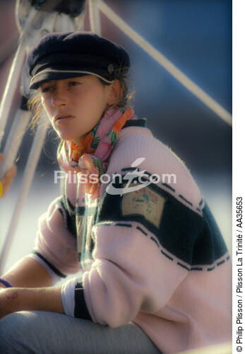 Florence Arthaud - © Philip Plisson / Plisson La Trinité / AA35653 - Photo Galleries - Sailing Race