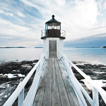 Marshal Point lighhouse © Philip Plisson / Plisson La Trinité / AA36588 - Photo Galleries - Maine
