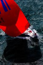 Le 12 mètres JI France en baie de Quiberon © Philip Plisson / Plisson La Trinité / AA36691 - Nos reportages photos - La nouvelle vie du 12 mètres JI France