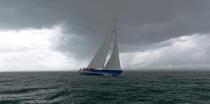 12 meters Ji France in a squall © Philip Plisson / Plisson La Trinité / AA36732 - Photo Galleries - Stormy sky