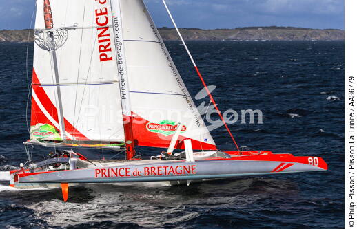 Maxi 80 Prince de Bretagne on Armen Race 2013 - © Philip Plisson / Plisson La Trinité / AA36779 - Photo Galleries - Armen Race