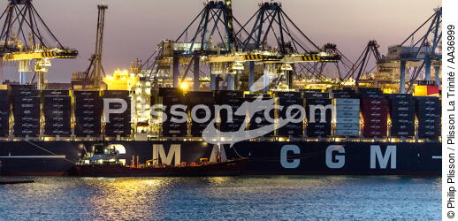 CMA CGM Jules Verne - © Philip Plisson / Plisson La Trinité / AA36999 - Nos reportages photos - Porte-conteneurs