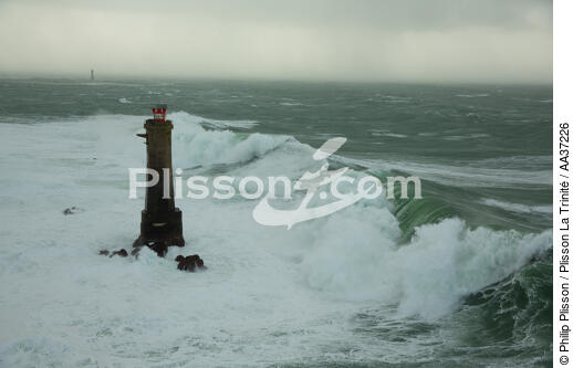 Phare de Nividic - © Philip Plisson / Plisson La Trinité / AA37226 - Nos reportages photos - Tempêtes