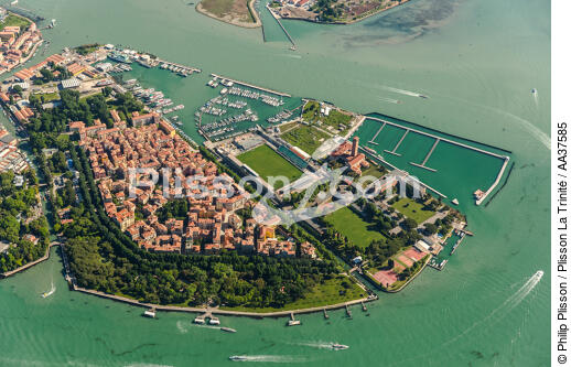 Venise - © Philip Plisson / Plisson La Trinité / AA37585 - Nos reportages photos - Vue aérienne