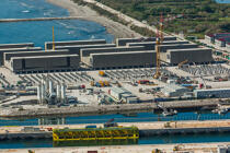 Construction of the Mose project [AT] © Philip Plisson / Plisson La Trinité / AA37609 - Photo Galleries - Aerial shot