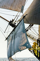 © Philip Plisson / Plisson La Trinité / AA38654 L'Hermione at sea - Photo Galleries - Tall ship / Sailing ship
