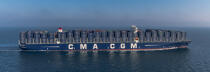 © Philip Plisson / Plisson La Trinité / AA38677 Porte-conteneurs CMA CGM Bougainville - Photo Galleries - Containership