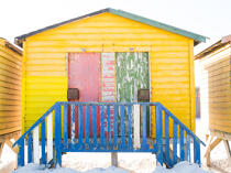 © Philip Plisson / Plisson La Trinité / AA38886 Muizenberg beach - Photo Galleries - Beach cabin