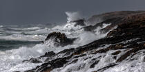 © Philip Plisson / Plisson La Trinité / AA39271 Côte sauvage de Quiberon - Photo Galleries - Storm at sea