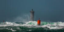 © Philip Plisson / Plisson La Trinité / AA39418 Le Four lighthouse, 2017 Zeus storm - Photo Galleries - Storm at sea