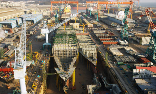 Reportage photo Pêcheur d'Images - Chantier Hyundai, le plus grand chantier maritime du monde.